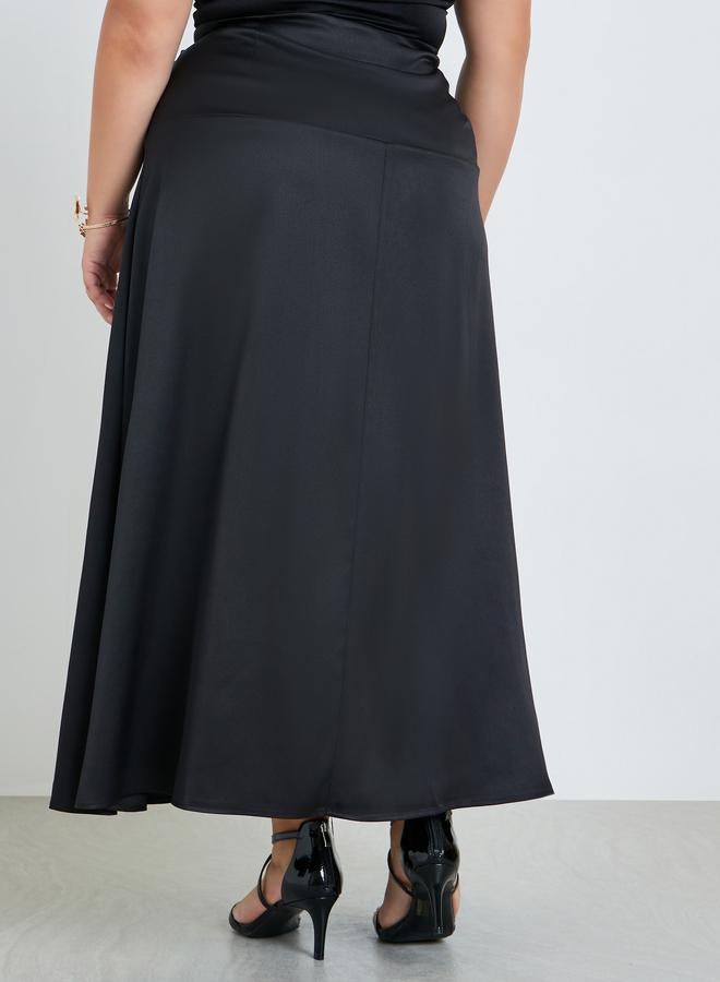 ستايلي تنورة بنقشة زهور مقاسات كبيرة - Image 3